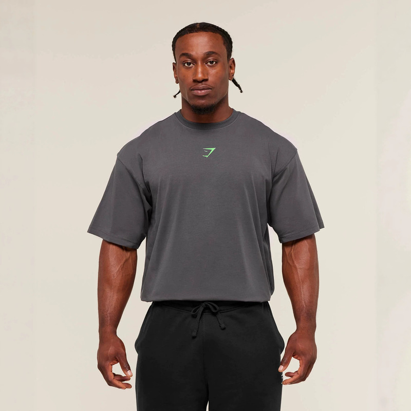 Gymshark New Running Sports T-Shirt Men's Top Casual Breathable Loose Running Short-Sleeved Cotton Printed Trendy Gymshark New Running Sports T-Shirt Men's Top Casual Breathable Loose Running Short-Sleeved Cotton Printed Trendy