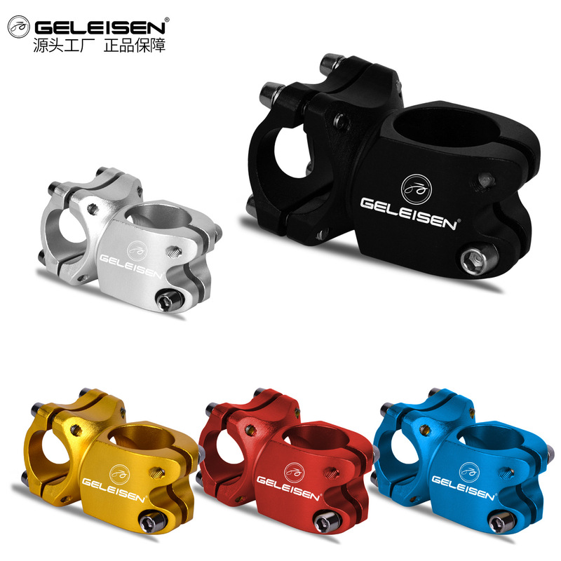 GELEISEN bicycle handle aluminum alloy ultra light hollow riser mountain bike short handle 25.4/31.8mm GELEISEN bicycle handle aluminum alloy ultra light hollow riser mountain bike short handle 25.4/31.8mm