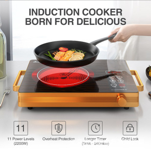 Foreign trade export English color box cross-border electric ceramic stove household light wave stove fire boiler not pick pot high power 3500W