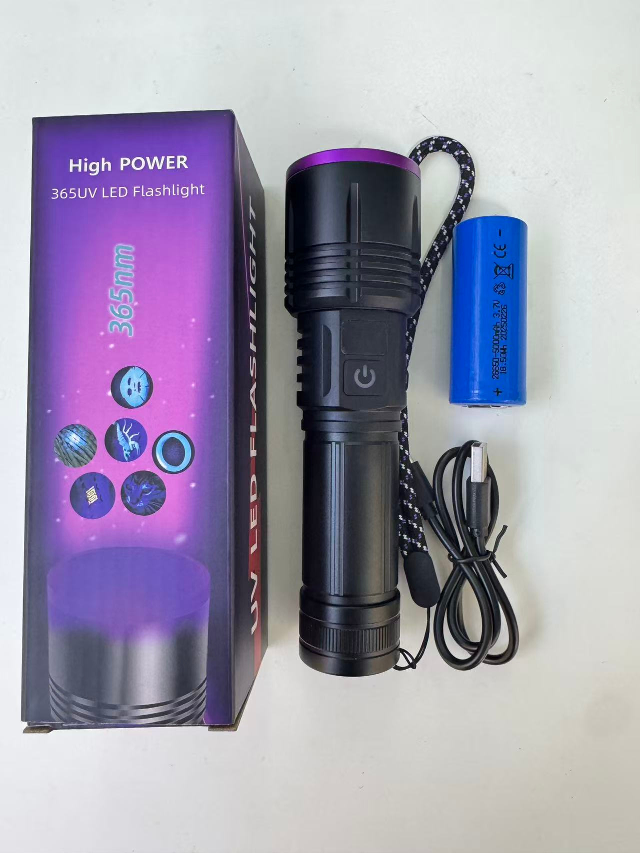 Linterna ultravioleta de alta potencia de 20w, recargable, con espejo negro UV, portátil, para detección de falsificaciones, luz ultravioleta de 365nm image 11