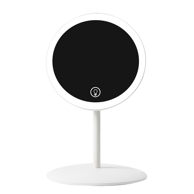 Folding Makeup Mirror with Light Beauty Led Fill Light Portable Smart Desktop Desktop Makeup Mirror Small Mirror Wholesale
