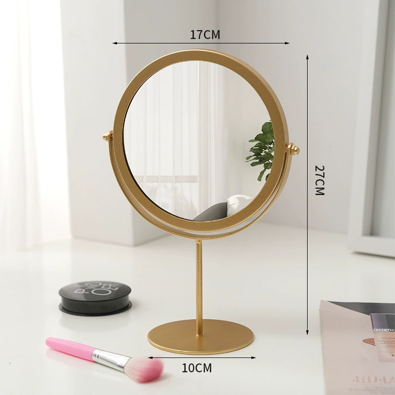 Dressing Table Mirror — Rotatable Oval Desktop Mirror, Silver/Gold/Black, Multiple Sizes
