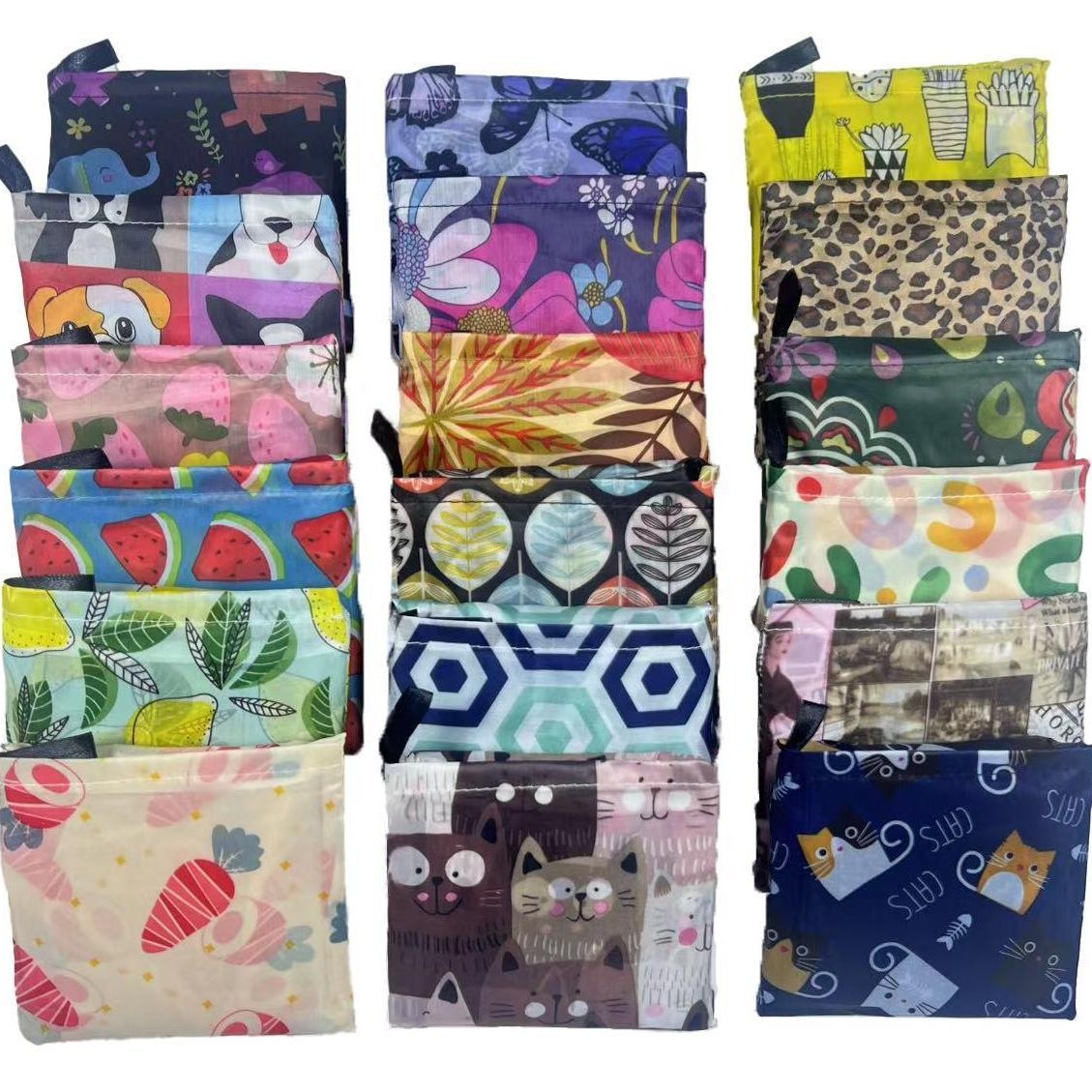 Spot bolsa de compras plegable de gran capacidad Spot bolsa de protección ambiental bolsa plegable bolsa de almacenamiento portátil impresa portátil creativa