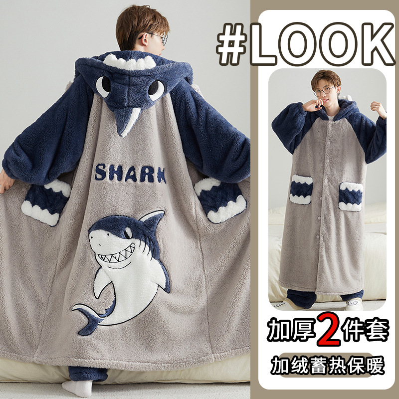 Pt620 [velvet thickened robe + pants]