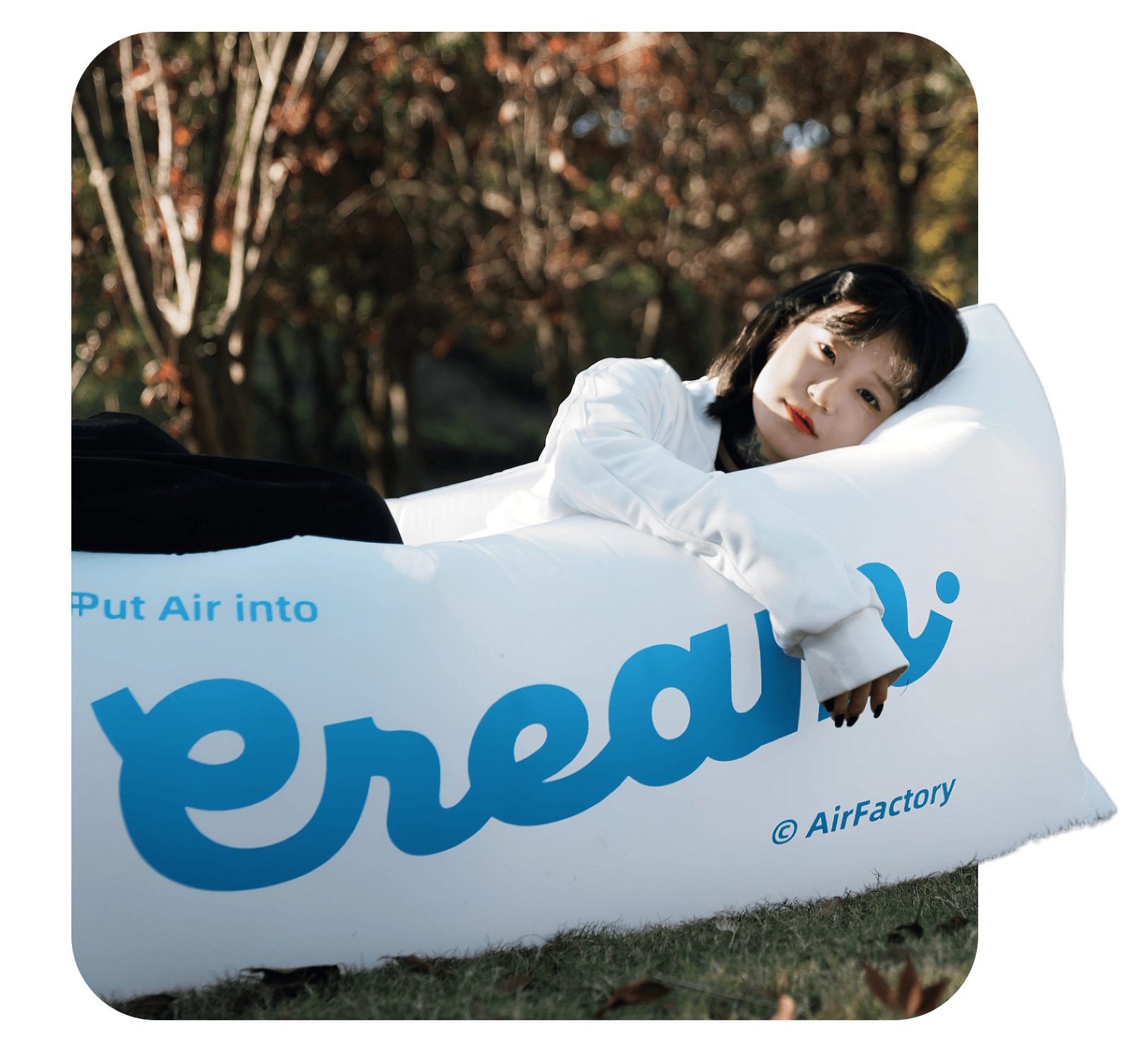 Festival de música al aire libre sofá infláble cama de aire conveniente picnic camping relajación almuerzo cojín perezoso