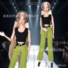 批发30厘米巴比娃娃衣服抹胸半身裙时尚设计套装亚马逊跨境外贸