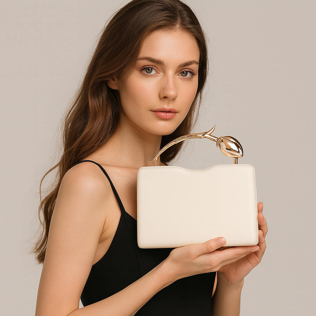 Dames crossbody tas van pu leer met rozen ontwerp clutch_voghion.com