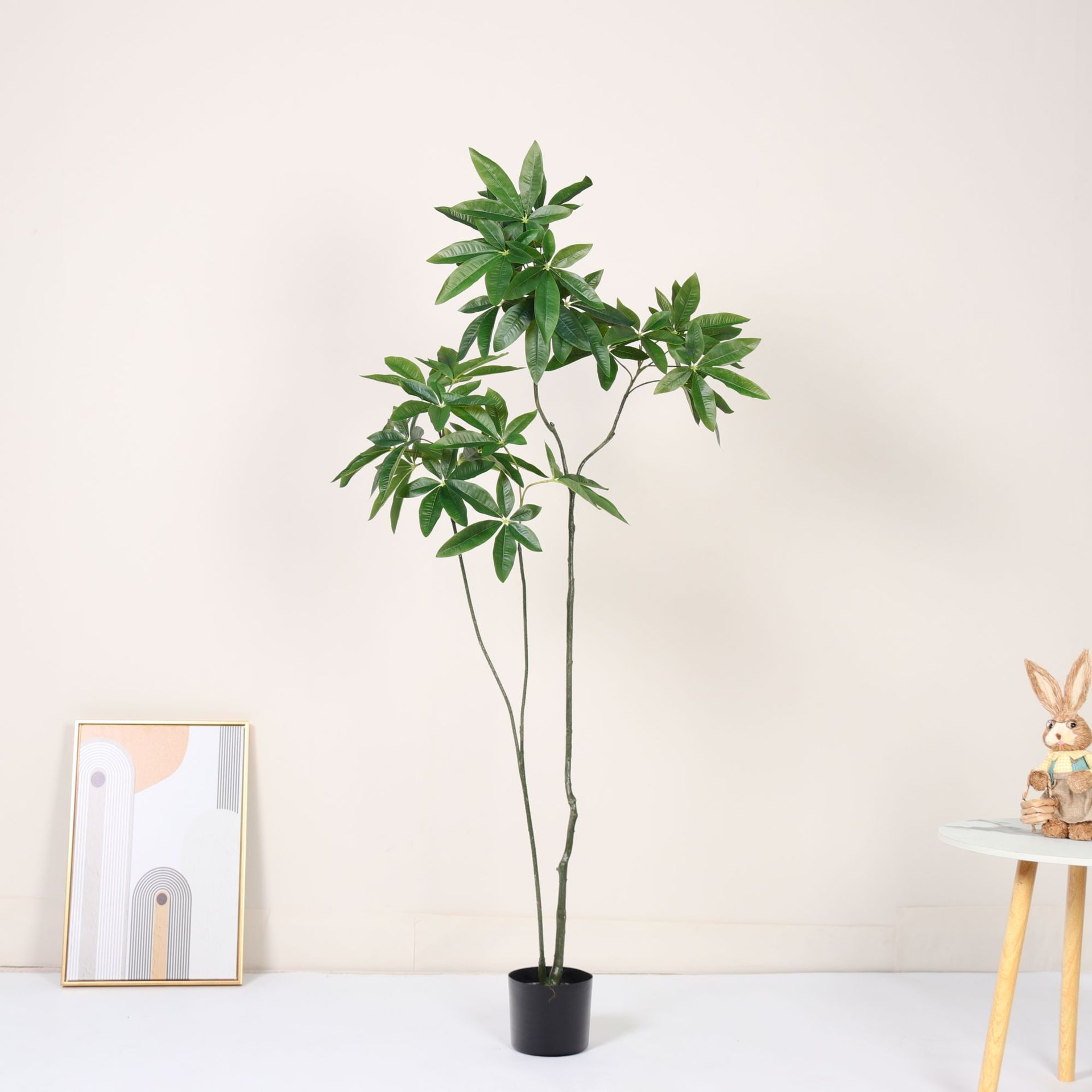 Simulación de plantas verdes EMI, árbol de la fortuna, árbol falso, planta en maceta, decoración de sala de estar interior de lujo ligero de alta gama, planta biónica
