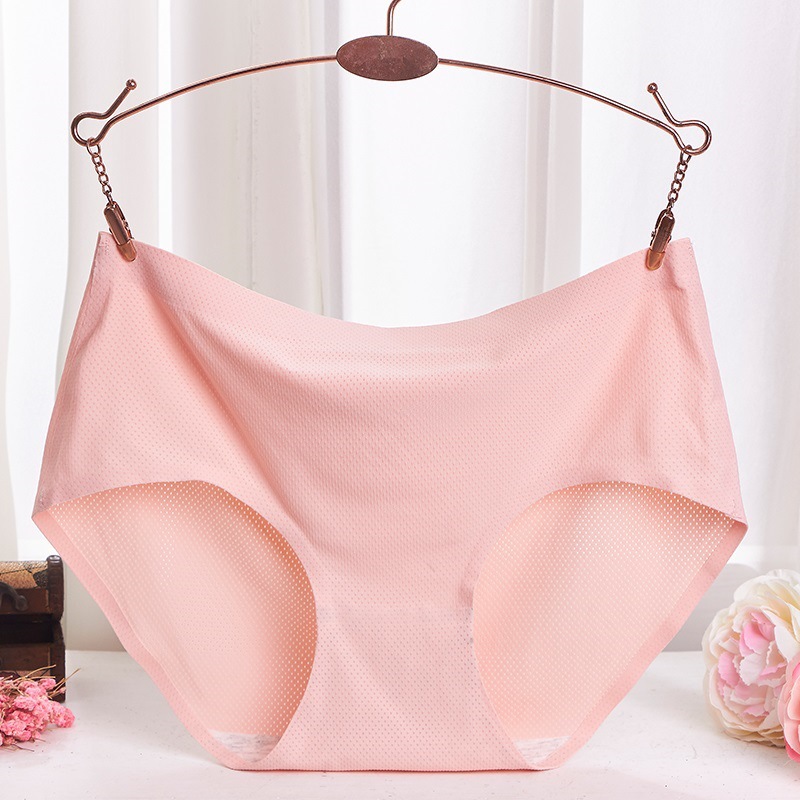 Underwear Women's Traceless Thin Ice Silk Antibacterial Pure Cotton Crotch Girl's Japanese-style Mid-waist Triangle Shorts Breathable Shorts