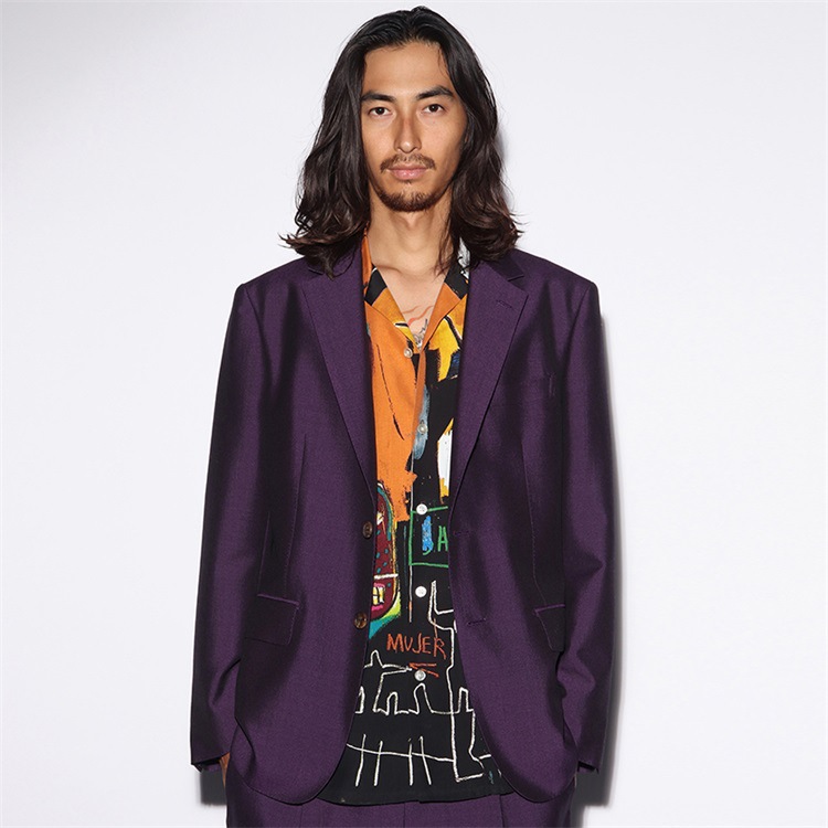 Camicia casual uomo basquiat heaven tokyo a maniche lunghe_voghion.com