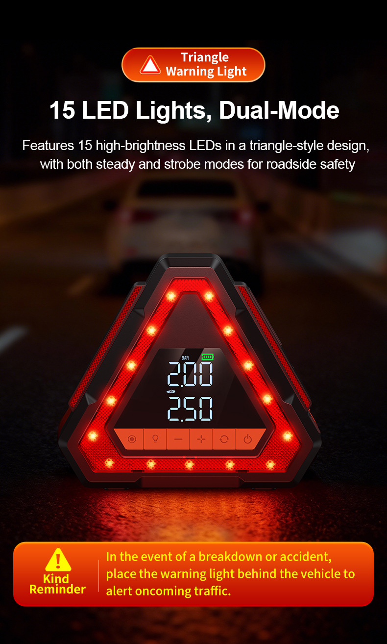[N15] Cross-Border Car Emergency Starting Power Supply and Air Pump All-In-One Portable Battery Jump Starter