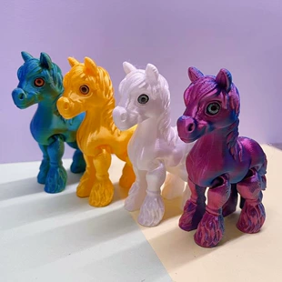 3D-печатная фигурка пони с подвижными суставами