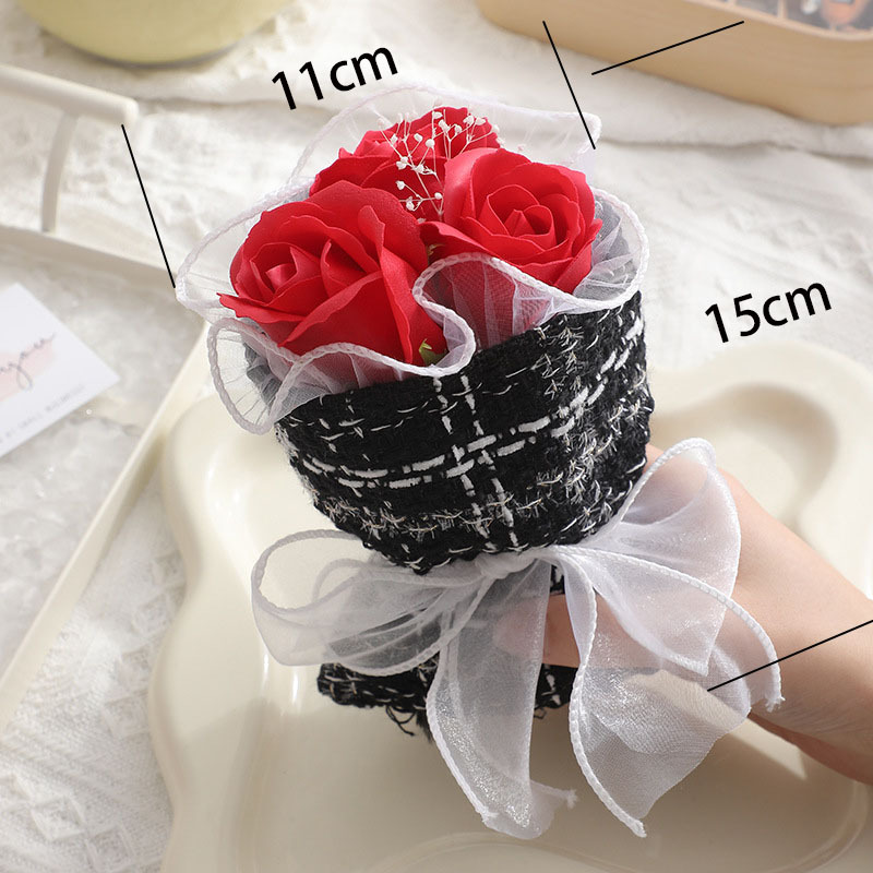 Pastoral Flower Bow Knot Soap Flower Party Date Festival Bouquet display picture 5