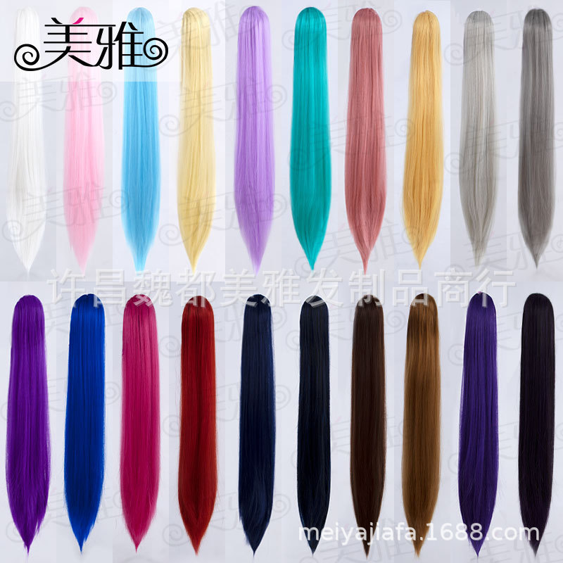 Universal cos wig ponytail small seven-tooth grip clip tiger clip long straight antique style hair Niang Yao Universal cos wig ponytail small seven-tooth grip clip tiger clip long straight antique style hair Niang Yao