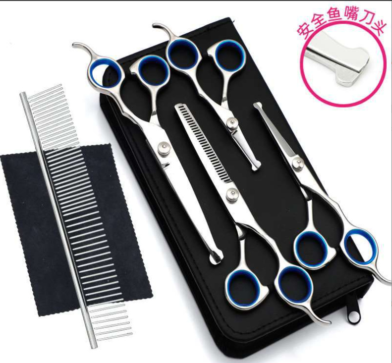 Esteticista de mascotas, tijeras, tijeras planas, tijeras para perros y gatos, tijeras para mascotas, tienda de mascotas, tijeras de corte de pelo, herramientas de pelo de perro