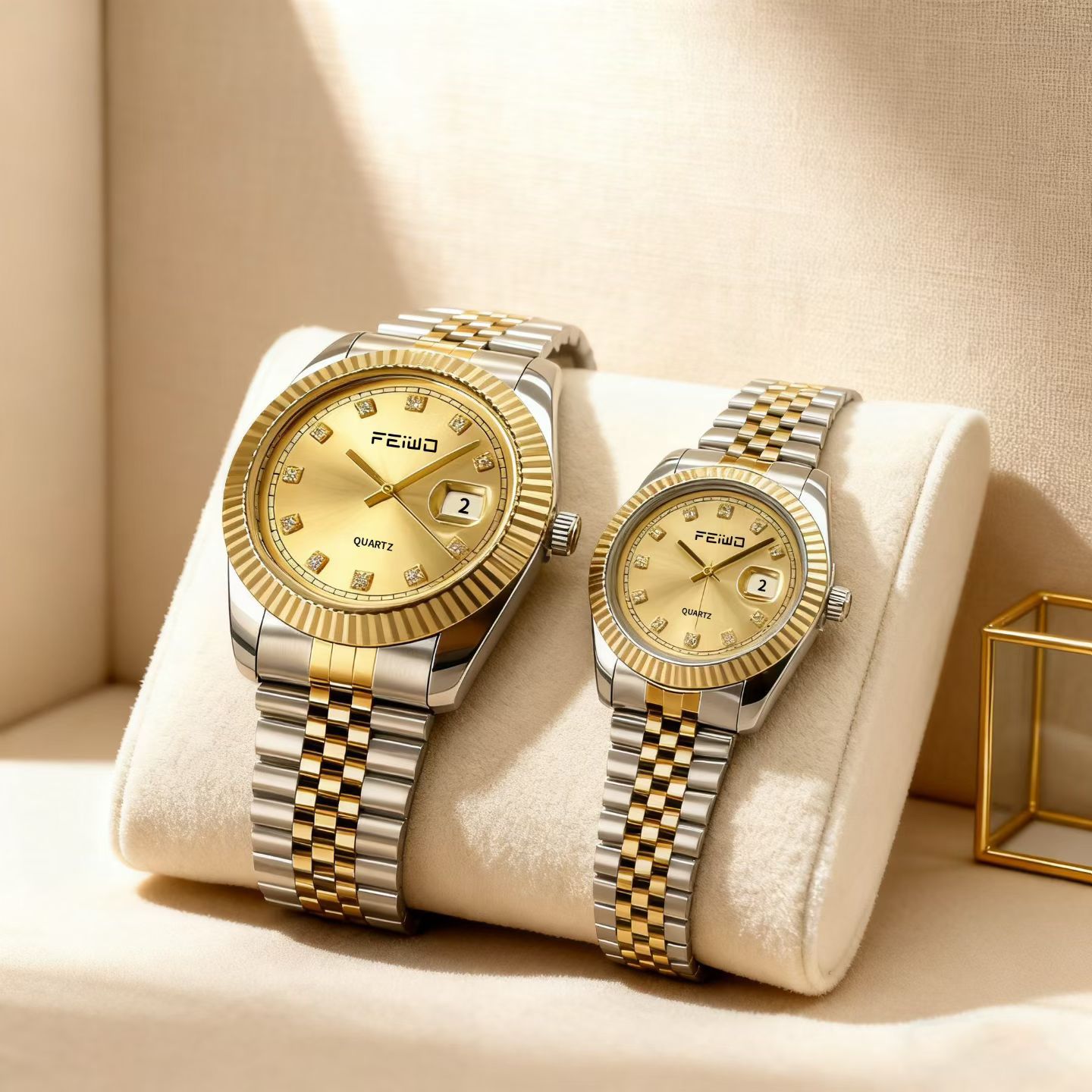 Watch Factory Spot Wholesale New Solid Steel Band Watch Ipg Electroplating ‌ Waterproof Fashion Lovers Watch ‌