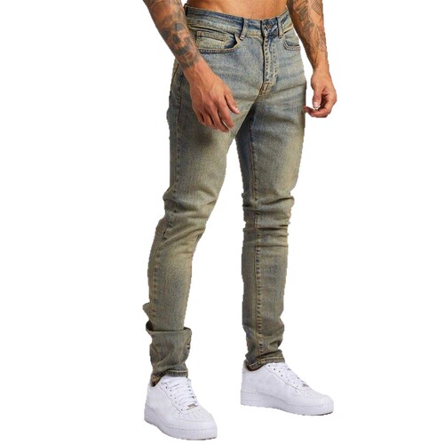 New European and American AliExpress Jeans for Men, Cross-border Instagram Trendy Black Tapered High-Waisted Petite Denim Pants for Men