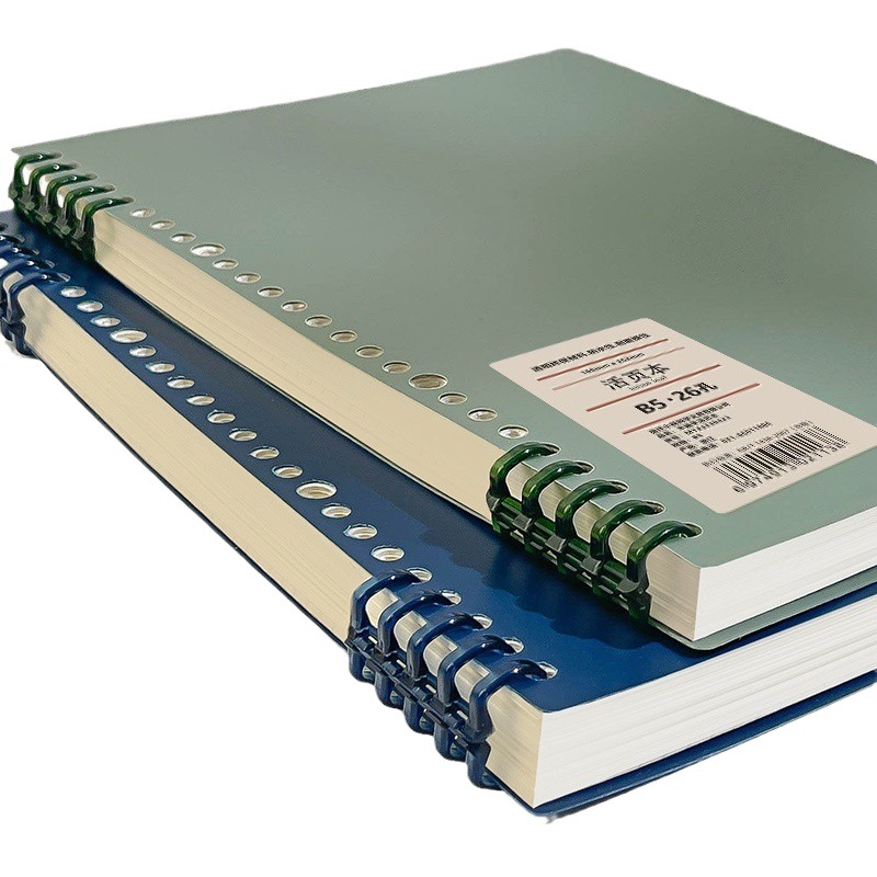 Innovador simple PP esmerilado bobina cuaderno rejilla cultura cuaderno de hojas sueltas