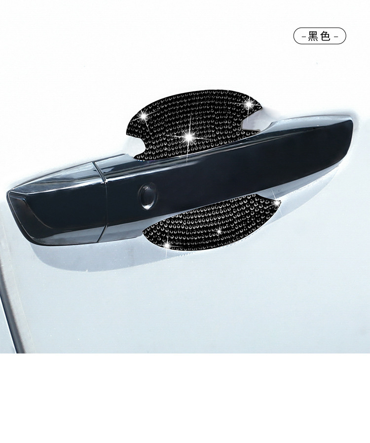 Car Door Handle Protective Film with Diamonds, Anti-Scratch Handle Sticker, Car Door Bowl Anti-Scratch Car Handle Protective Film