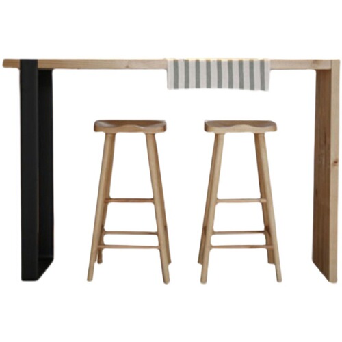 Wholesale bar table solid wood table and chair combination commercial bar table home balcony wall high foot narrow table long small