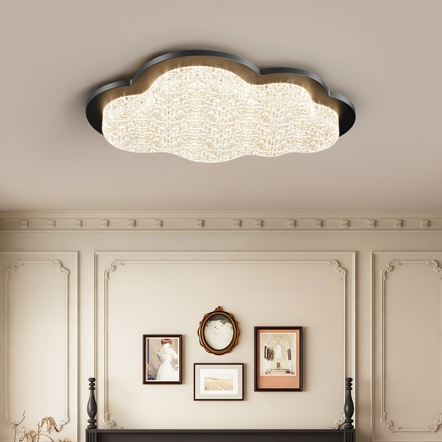 Luz de techo de la sala de estar lujo ligero italiano dormitorio nube luz de techo de la atmósfera superior 293L