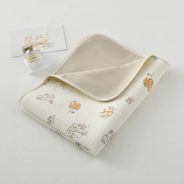 [PU Bubble Double -sided urine pad] Squirrel flower rabbit