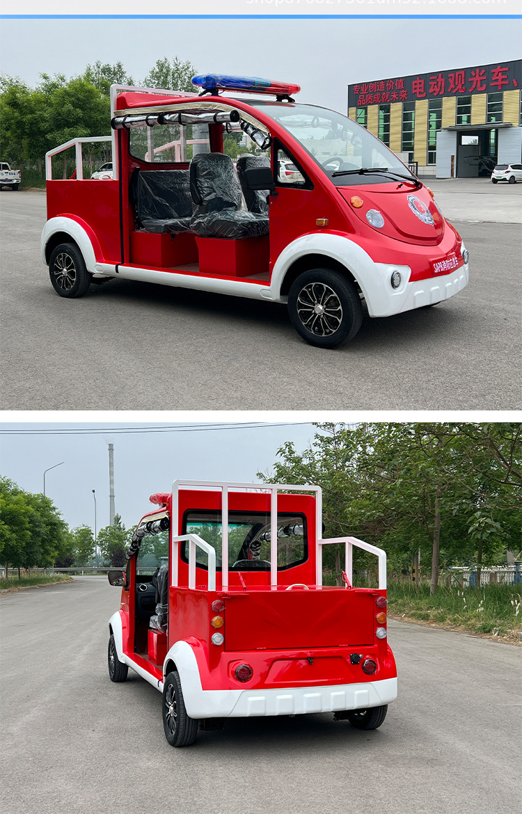 Electric fire emergency vehicle, community property patrol vehicle, patrol vehicle with cargo box, multi-functional foreign trade patrol vehicle, four-wheel