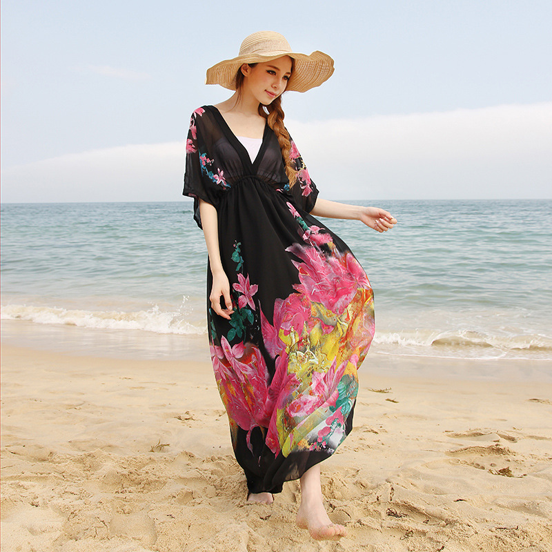 Fashionable shiffon beach dress