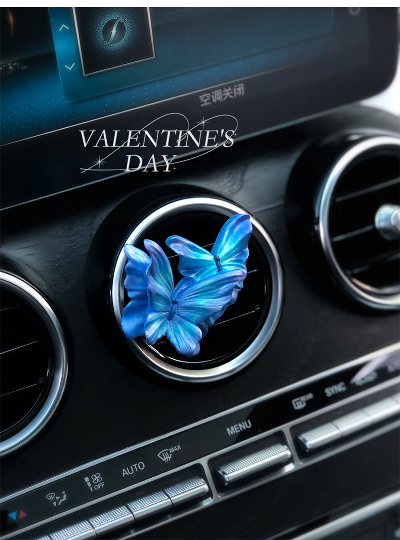 Butterfly Car Aromatherapy Air Outlet Decoration Car Perfume High-grade Fragrance Expansion Stone Car Accessories Ornaments Gift for Women