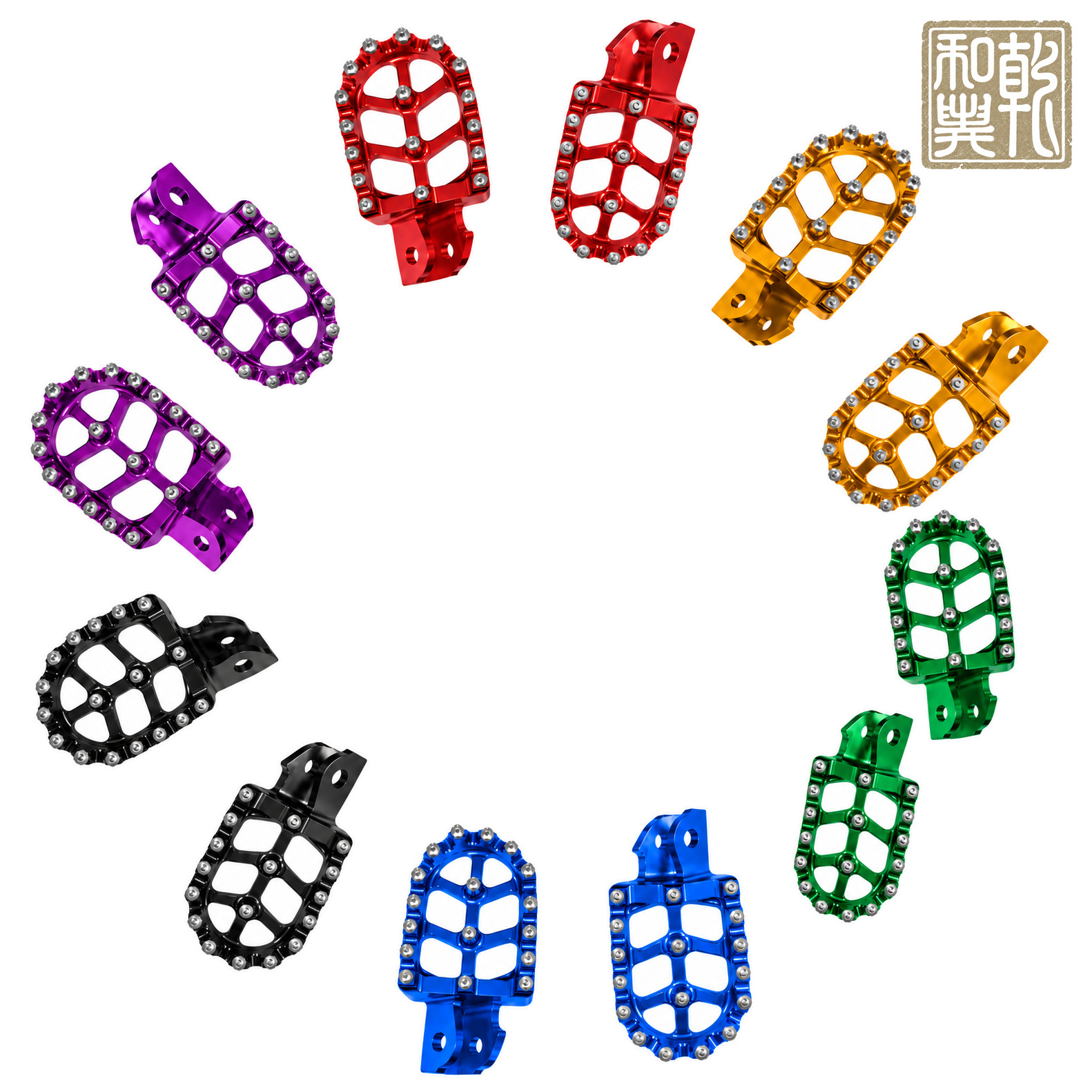 Suitable for off-road motorcycle modification, SURRON aluminum alloy footrests with studs, CNC-machined, exclusively for cross-border sales