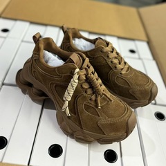 复古真皮休闲华夫阿甘鞋设计感百搭德训鞋女老爹鞋运动鞋