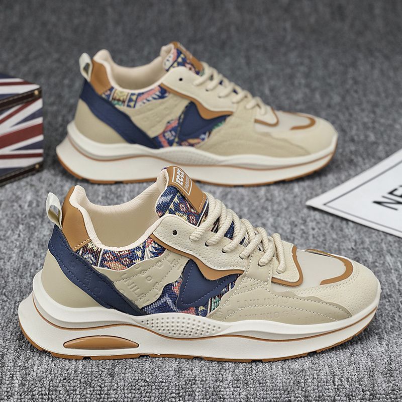 Zapatos de hombre modelos de otoño e invierno 2025 nueva tendencia de zapatos casuales deportivos de suela blanda para hombres zapatos de papá de aumento de suela gruesa para hombres