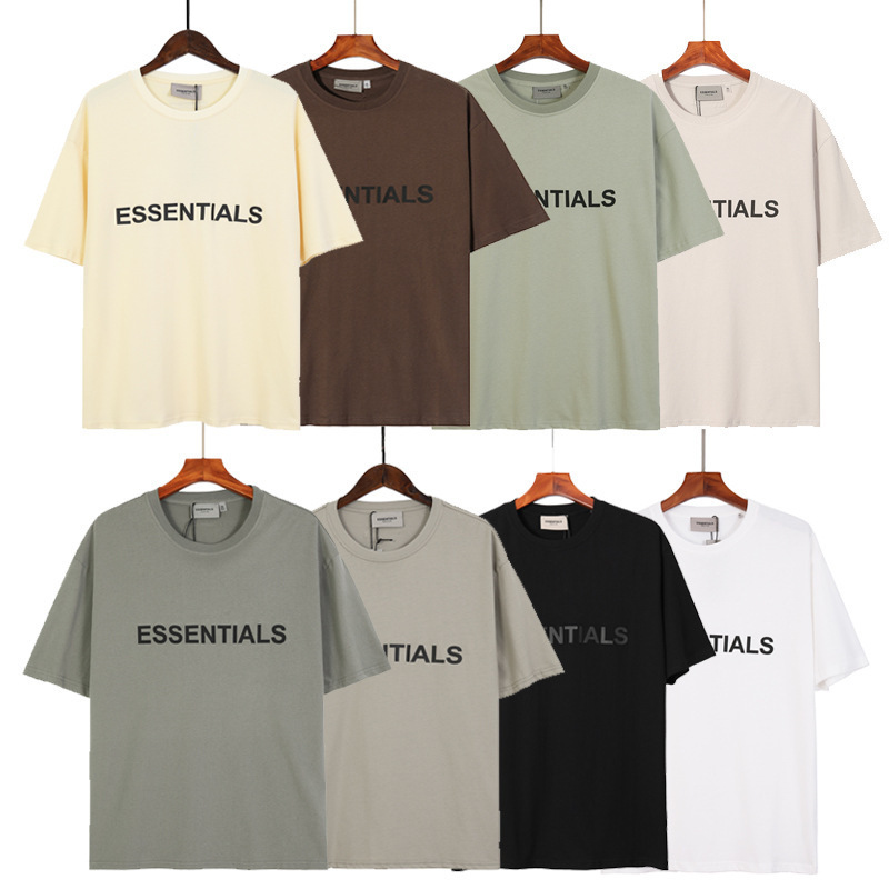 In-Stock Dropshipping 2026 Summer New Fog Essentials Couple's Loose-Fit T-Shirt with Letter Print for Men and Women