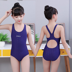 Children's swimwear one-piece professional triangle quick-drying swimming pool training suit for girls and young girls, middle children hot spring swimsuit