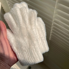 日系冬季保暖仿獺兔毛絨五指手套韓國學院風軟妹少女可愛手套女