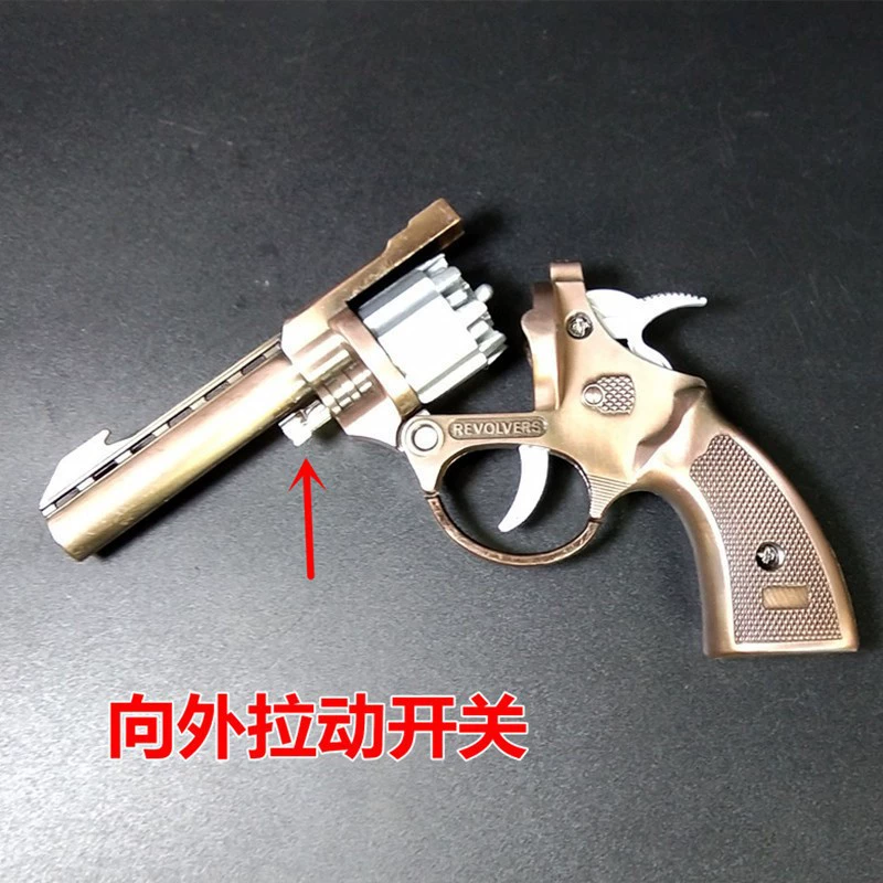 Metal revolver, toy gun for boys, can launch