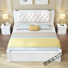 实木床1.8米经济型成人主卧双人床欧式1.5米家用1.2米单人床1米厂