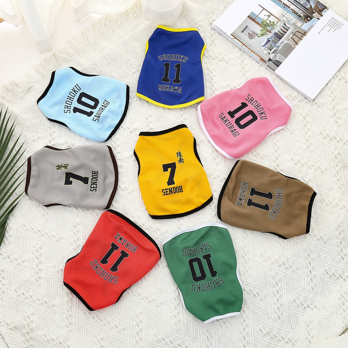 Жилет для домашних животных Тонкий шлем Dunk Одежда для домашних животных Дышащая летняя универсальная одежда для кошек и собак Одежда для собак