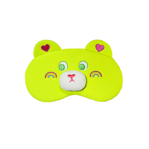 Cute Rainbow Bear Sleeping Eye Mask Cartoon Blackout Student Lunch Break Travel Hot Compress Eye Mask Gift Wholesale
