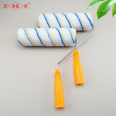 Roller brush wholesale 9-inch blue and yellow striped roller brush waterproof back adhesive roller brush hot melt roller brush paint roller