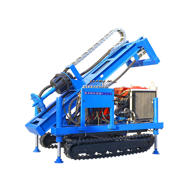 Perforación de agujero subterráneo tipo rastreo, perforación de agujero subterráneo YQ para perforación de agujero de voladura, perforación de clavos de suelo fotovoltaicos de patio completamente hidráulico