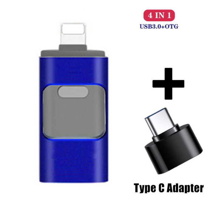 Disco flash del usb del teléfono móvil tres-en-un disco flash del usb para el ordenador androide 1t del iPhone de la manzana