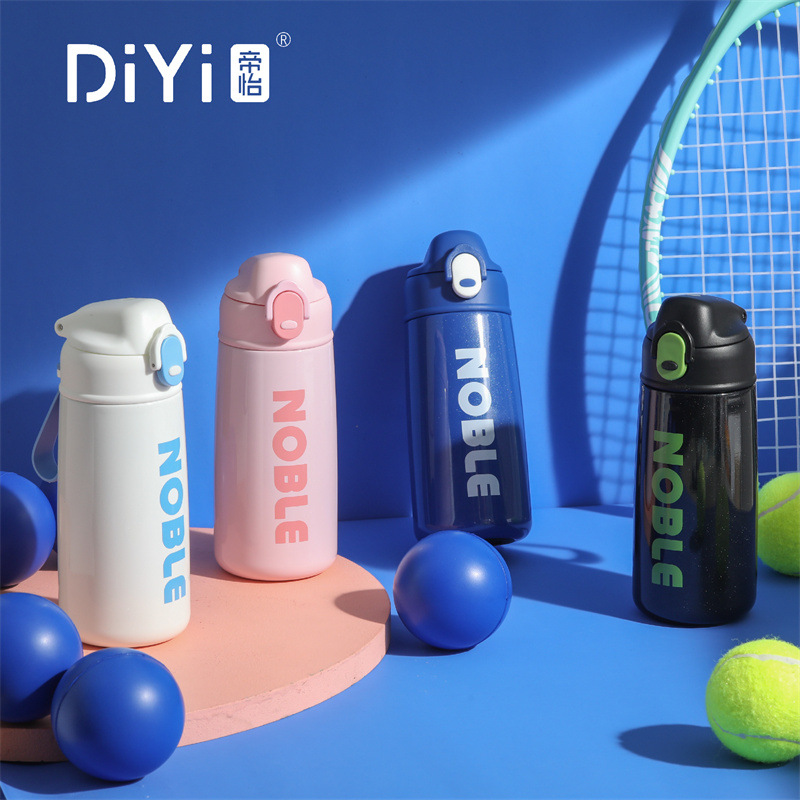 Diyi dopamina color deportes taza de vacío de alta apariencia niños y niñas pareja 304 de acero inoxidable portátil taza de agua