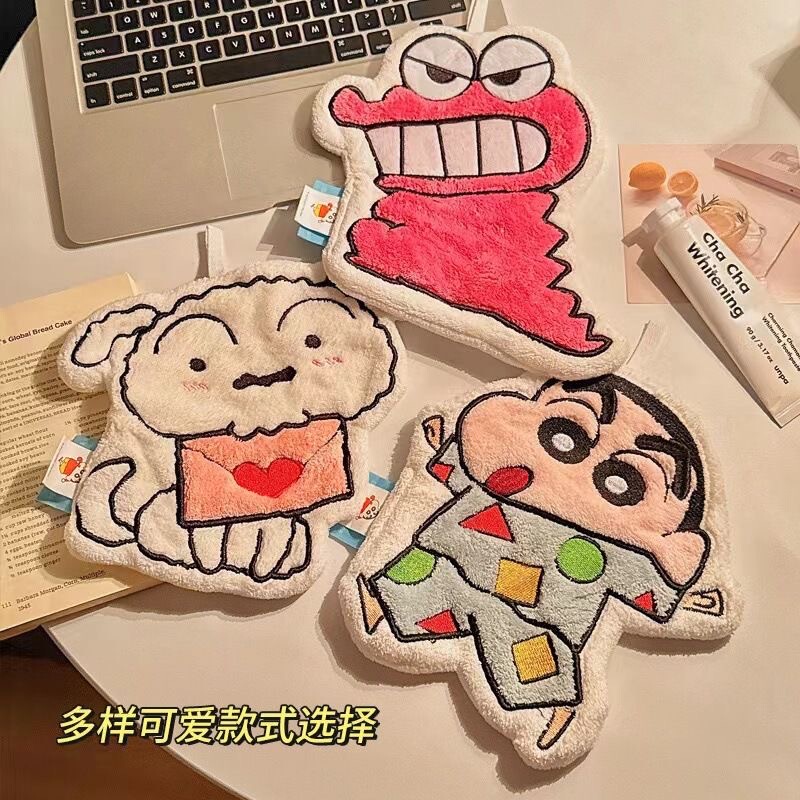 Crayon Shin-Chan Hand Towel Hanging Cute Super Absorbent Thickeneded Hand Towel Bathroom Kitchen Hand Towel Kidsren