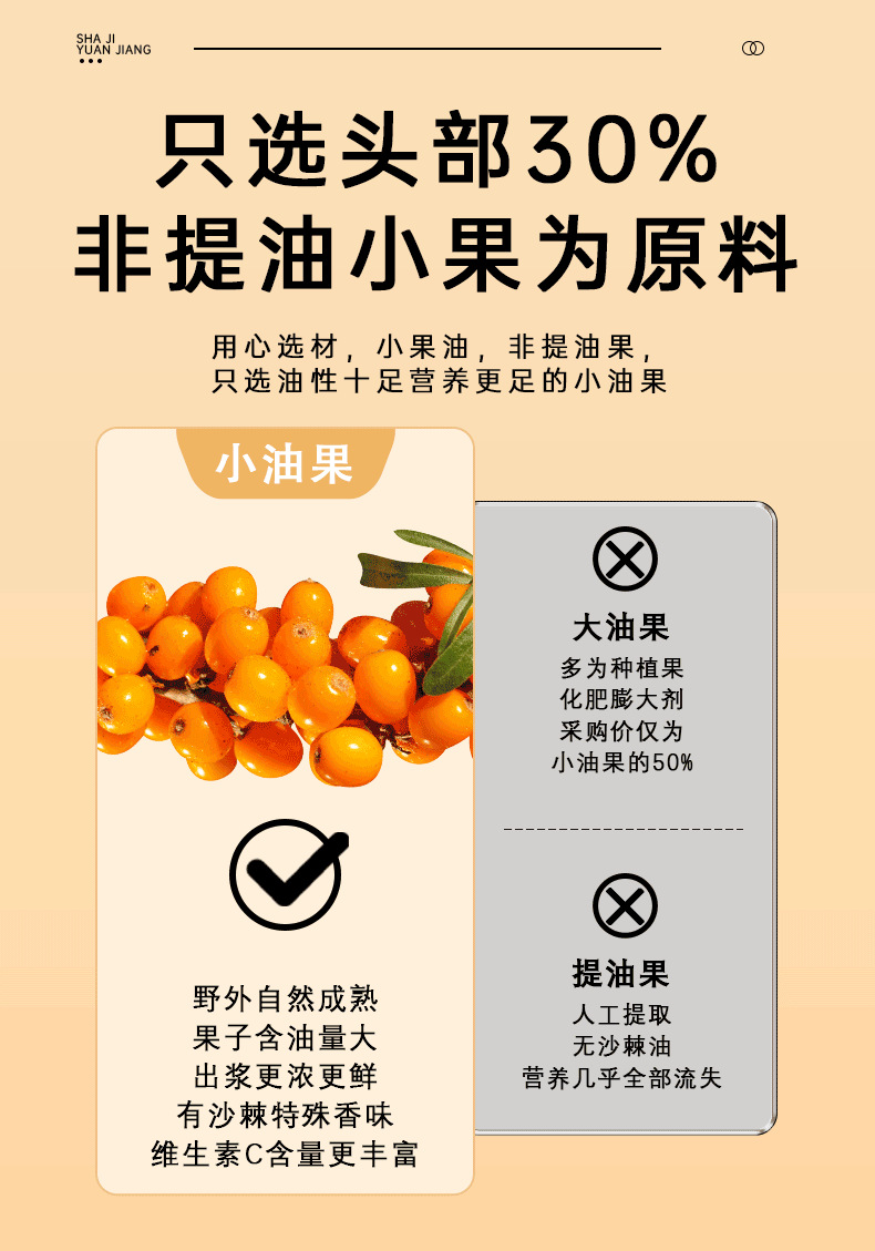 Wild Sea Buckthorn Juice Puree Bulk 200kg Whole Barrel Wholesale Inner Mongolia Small Fruit specifications