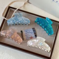 新しいアセテートクリップ、オーシャンフレッシュドリームヘアクリップ、クラシックでシンプルなヘアクリップ、気質クロスボーダーシャーククリップヘアアクセサリー女性用