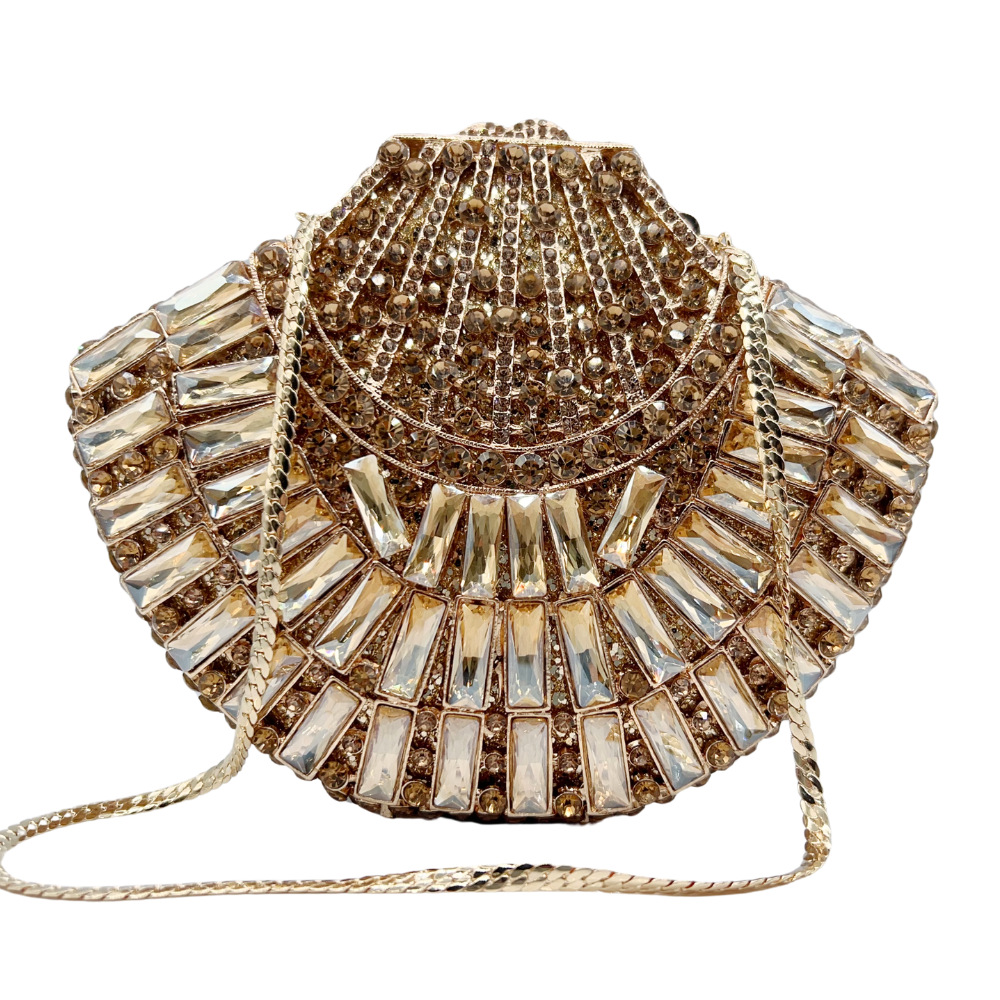 Stone clutch bolsas de cena de cristal rojo con diamantes huecos transfronterizos con diamantes completos de mano bolsas de mujer bolsas de vestido de fiesta