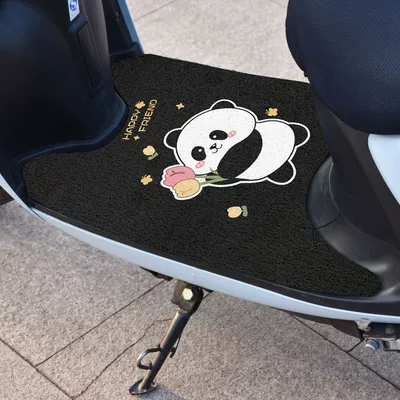 Cartoon Style Electric Vehicle Foot Mat Foot Pad Pad Dirt Resistant Easy to take care of PVC Wire Loop Foot Mat Mud Scraping and Dust Removal Anti-skid Mat (Electric vehicle foot mat) - tulip-panda-2540cm-delectangular-shape-can-be-cut-by-yourself