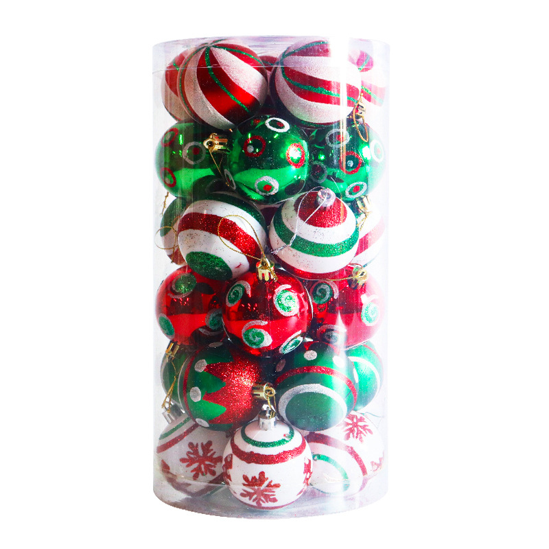 Cruz-frontera 6cm barril de forma especial galvanoplastia pintado BOLA DE Navidad de plástico bola traje de Navidad techo decoración colgante