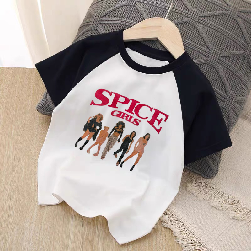 Cross-border foreign trade Spice Girls Spice Girls children's clothing summer new boys and girls crew neck short sleeve T-shirt 656